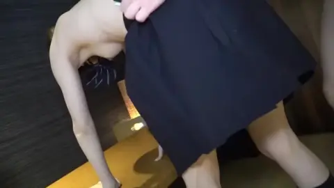 Asian Lesbians with Man in Bedroom Sex Scene