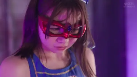 Asian Girl in Red Mask Restrained and Carried