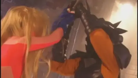 Cosplay Sex Scene in Industrial Setting