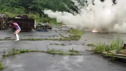 Asian Superheroines in Cosplay Fight Scene