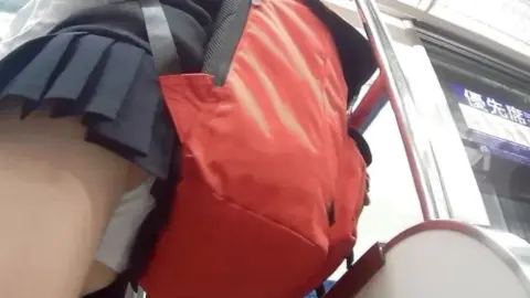 Asian Girl in Subway Train