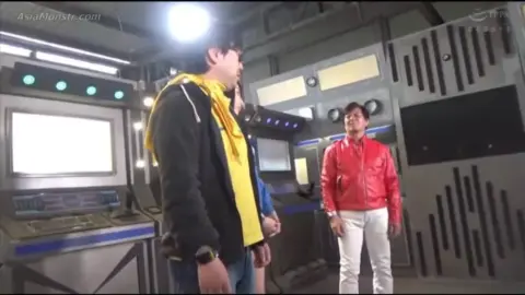 Asian Women in Blue Costumes Outdoor Encounter