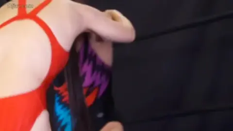 Asian Lesbians Wrestling in Swimsuits