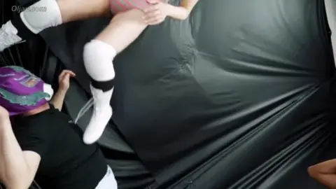 Asian Threesome in Swimsuits