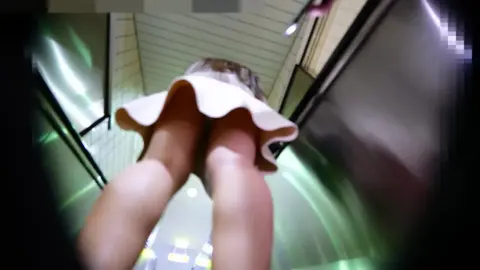 Asian Girl in White Lingerie and Skirt