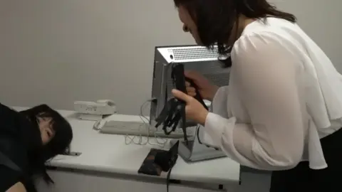 Asian Office Girls Spanking Discipline