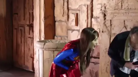 Asian Couple in Superman Costume