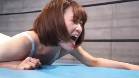 Asian Wrestlers in White Bikinis