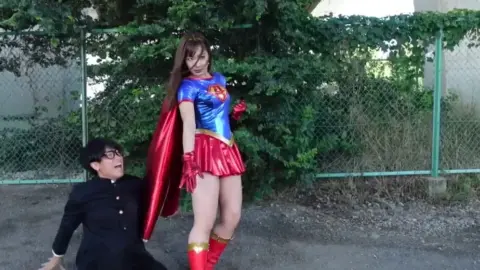 Asian Superhero Couple Fighting Under Bridge