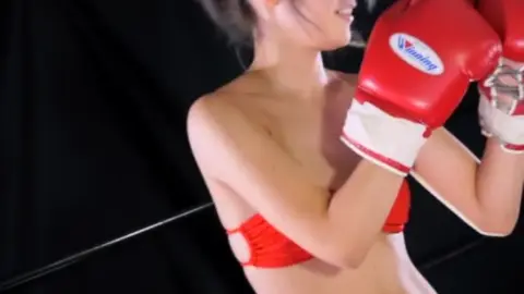 Asian Fitness Enthusiast Boxing