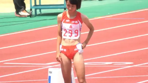 Asian Athletic Babes in Uniform Running