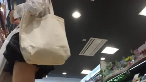 Asian Teen in School Uniform Upskirt Moments