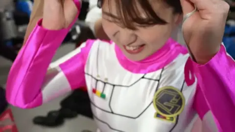 Asian Girls in Pink Outfits Play and Pose