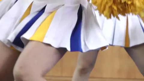 Asian Cheerleaders in Uniform