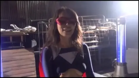 Asian Superhero Couple in Industrial Setting