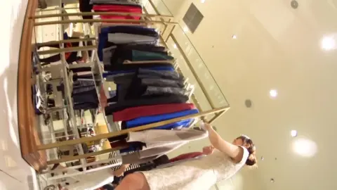 Blonde in Clothing Store