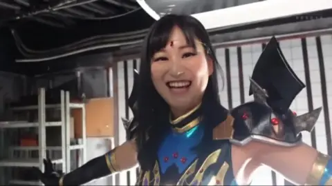 Asian Cosplay Model Posing in Armor