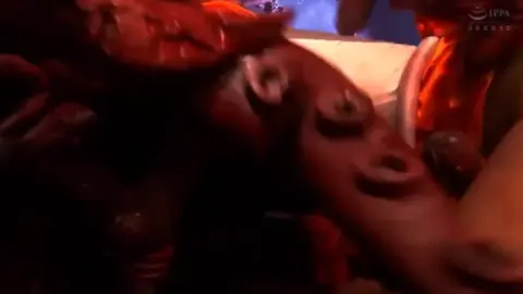 Asian Couple in Costume Intimate Encounter