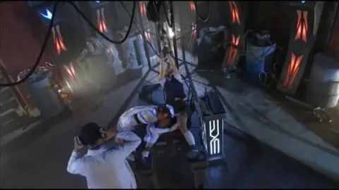 Asian Couple Intimate Moments in Industrial Setting