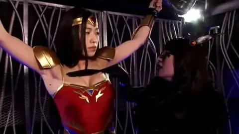 Asian School Girls and Wonder Woman Dance